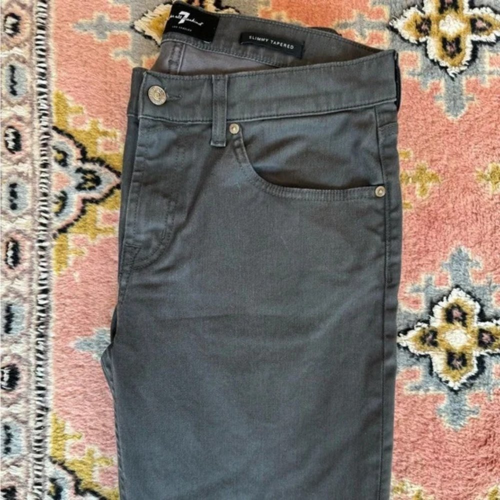 COPY - 7 For All Mankind Men's Slimmy Tapered Jeans - Gray Size 34